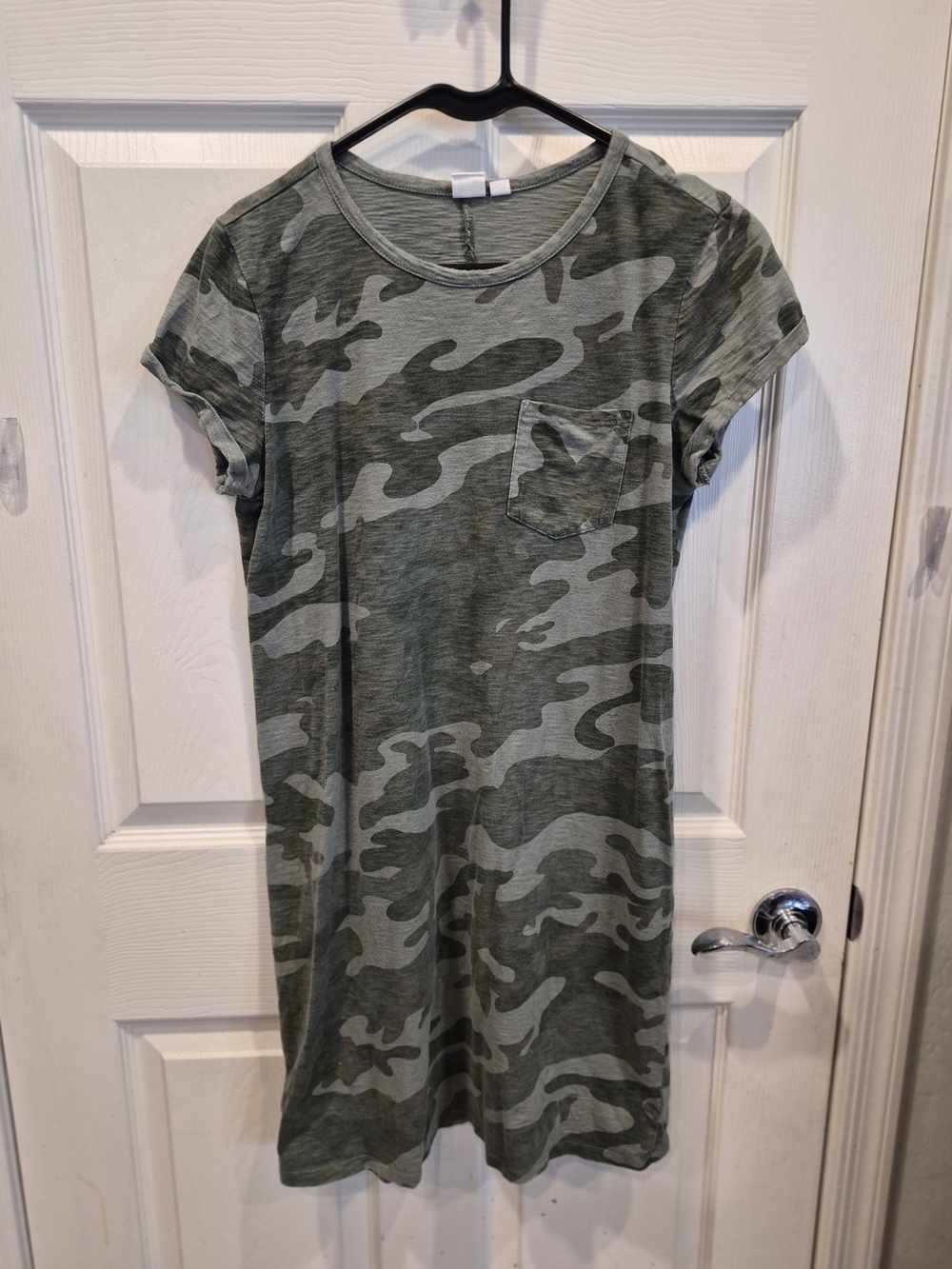 5/25 GAP Green Camouflage Short Sleeve T-Shirt Dress